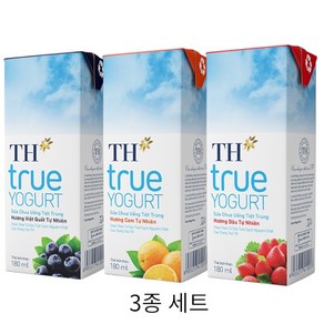 TH TRUE YOUGURT 베트남 TH 요구르트 3종 세트 | 블루베리맛/딸기맛/오렌지맛 요구르트