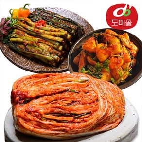 [도미솔] 박미희 포기김치 5kg+총각김치 2kg+갓김치 1kg, 1개