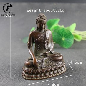 골동품 구리 샤키야무니 황동 불상 수제 불교 조각 힌두 풍수 인형 명상 홈 장식, Buddha 326g