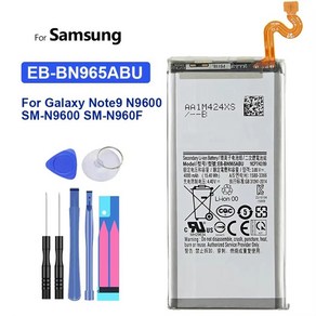삼성 갤럭시 노트 9 용 교체 배터리 EB-BN965ABU 노트 9 SM-N9600 N960F N960U N960N N960W SM-N960X 4000mAh, [01] EB-BN972ABU, 1개