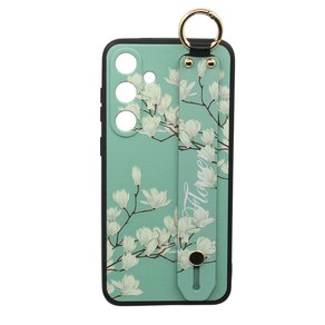 신서엔코 갤럭시S24시리즈 케이스 Galaxy Phone Case SCS-1547 블라썸 일러스트 핸드 스트랩 케이스