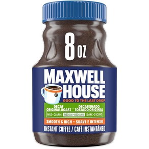 [해외직구] Maxwell House 오리지널 로스트 디카페인 인스턴트 커피 (226.8g(8온스) 병), Maxwell House 오리지널 로스트 디카페인 인스, 미디엄 로스트 - 디카페인, 1개, 1개입