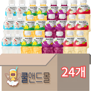 [쿨앤드몰] 모구모구 4가지맛 (요거트+사과+포도+망고), 24개, 320ml