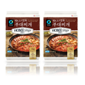 청정원 호밍스 햄&고기 듬뿍 부대찌개 600g x 2, 1.2kg, 2개