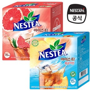 네스카페 네스티 아이스티 70T 2종 (복숭아+자몽 1개씩 / 140T), 1세트, 70개입, 1세트