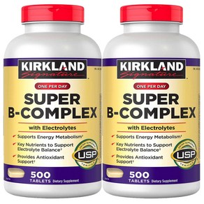 Kikland Signatue Supe B-Complex 500정 2병, 2개