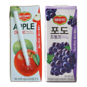 델몬트 드링크 190ml사과 24팩+포도 24팩, 190ml, 48개