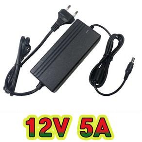 순흥전기 12V 5A 전원선일체형 어댑터 SMPS DC12V5000mA 모니터 CCTV 아답터 직류전원장치, 1개