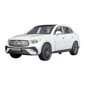 1:32 메르세데스 벤츠 GLC400 SUV 합금 자동차 모델 소리 및 빛 풀백 어린이 장난감 수집품 생일 선물, 01 CHINA, 03 WHITE, 1개