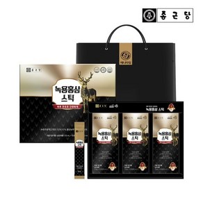 종근당 [종근당] 6년근 녹용 홍삼 애니타임 스틱 1박스(30포)+전용 쇼핑백, 300ml, 1개