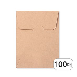 7x10cm 100매 세로형 끼움식 미니 증명사진 쿠폰 카드 사진관 명함 종이 봉투, 100개, 크라프트