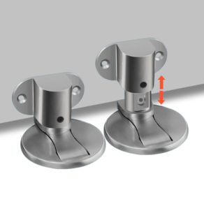 어스 무타공 타공 자석 높이조절 방문고정 도어스토퍼, 실버, 2개