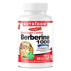 뉴트리돔 Bebeine 베르베린 1000 500mg 60베지캡슐, 1개, 60정