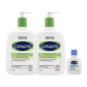 세타필 [Cetaphil] 모이스춰 라이징 로션 대용량 591ml 2개+클렌져 29ml, 세타필 로션 591ml 2개+클렌져 29ml, 2개