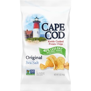 Cape Cod Potato Chips Potato Chips Reduced Fat 5 Ounce 케이프 코드 감자칩 지방 감소 감자칩 5온스, 1개, 141g