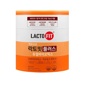 [코스트코무료배송] LACTOFIT 생유산균 락토핏 플러스 듀얼바이오틱스 + 깔끔이 증정, 1개, 200회분