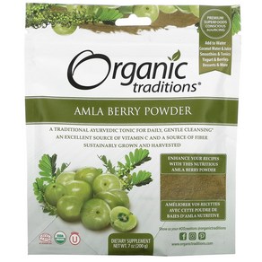 Oganic Taditions 암라 가루 Amla Bey Powde 200g 비타민A 비타민C, 1개