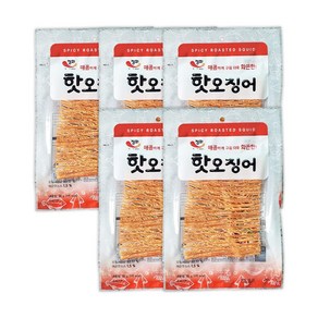 정화식품 핫오징어 35g 5봉, 5개