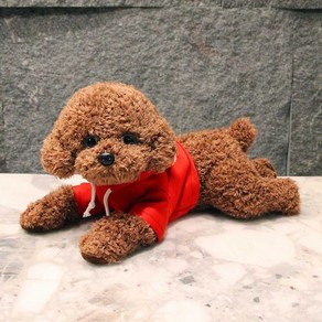 한행 강아지마운틴인형 붕가붕가 반려견 분리불안 훈련 소형, 1개, 연갈색 목걸이 소형 35cm, 상세페이지 참고