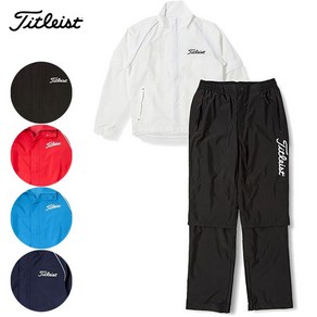 Titleist 타이틀리스트 레인코트 우비 비옷 레인슈트 남성용 골프, 빨강&검정, 1개