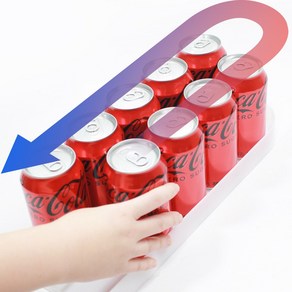 캔 음료 디스펜서 회전 트레이 냉장고 정리 선반 음료수 자동 선입선출 피포피포 마크원, 캔음료, 1개