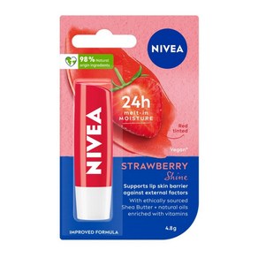 니베아 스트로베리 샤인 립밤 NIVEA Stawbey Shine Lip Balm, 1개, 4.8g