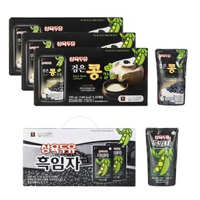 삼육두유 검은콩과 칼슘 190ml 60팩 흑임자 두유 파우치 190ml 20팩, 80개