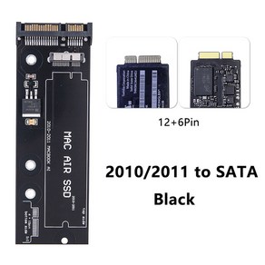 용 SSD SATA 변환기 카드 보드 에어 6 12 핀 및 프로 레티나 7 17 핀 SSD SATA 22 핀 어댑터 2010 2011 2012