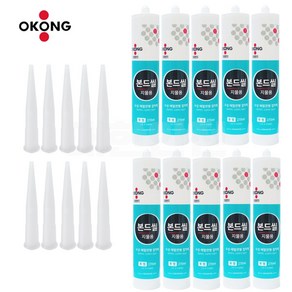 오공 본드씰 +노즐 도배 실리콘 지물용 수성 투명 270ml, 10세트