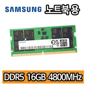 노트북용 삼성전자 DDR5 16G 4800MHz PC5 4800B 메모리 램 업그레이드 에코, 1개