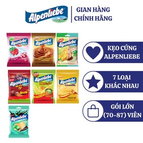 [Alpenliebe 알펜리베] 다양한 맛의 알펜리베 하드캔디(대형), 민트 + 초콜릿, 1개