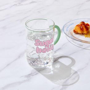 [모던하우스 인천점] 슈가홀릭 손잡이 빅 내열 유리잔그린핸들 600ML -[GA0125059], 1개, 이미지참조