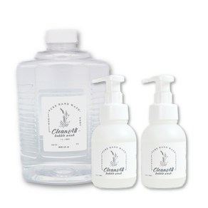 천연 손세정제 클린올 퓨어 버블워시 300ml/1.5L, 1개, 2.1L, [리필세트] 300ml 2개+ 1.5L 1개