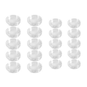 20 PCS 작은 둥근 투명 플라스틱 동전 캡슐 상자 10 개 33mm & 10 PC 40mm, 하나, 투명한, 10개