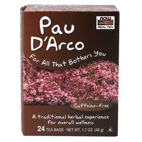 Pau D'Aco NOW Foods Pau D'Aco Tea A Tadition Pau D'Aco NOW Foods Pau D'Aco 차 전통 허브 경험 전반, 1개, 24개