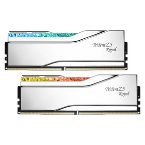 [G.SKILL] DDR5 PC5-57600 CL34 TRIDENT Z5 ROYAL 실버 [32GB (16GB*2)] (7200), 2개