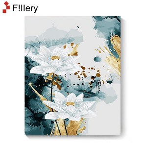 FiIIey DIY 명화그리기 피포페인팅 꽃 해바라기그림 유화그리기세트 40x50, 94-심플 플라워, 1개