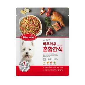 바우와우 혼합 강아지 간식 350g, 혼합맛, 5개