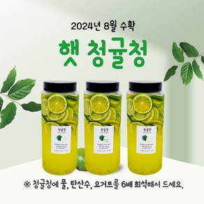 2024년 햇 2kg제주 수제 청귤청 하이볼 에이드(데코용 슬라이스 포함) 카페 납품, 1개, 3개입, 2kg