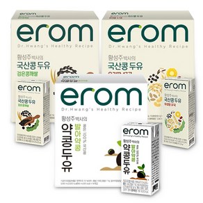 이롬 황성주 국산콩두유 3종(국산검은콩깨쌀+약콩두유+우리땅 17곡) 190ml(48팩), 48개, 190ml