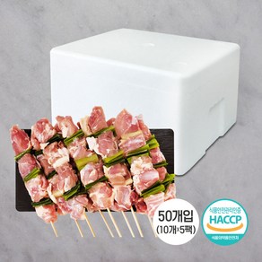 업소용 파닭꼬치 30cm*125g 50개입 1박스 공장직영, 5개, 1.25kg