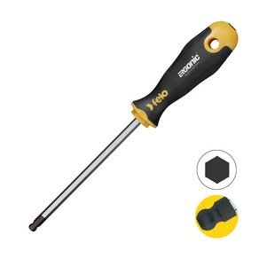 (펠로) 독일산 어고닉 스크류 육각 볼 드라이버 400 시리즈 hexagon screwdriver with 3C-handle and ballend-blade