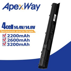 Apexway 노트북 배터리 K104 KI04 800049-001 HSTNN-DB6T HSTNN-LB6S HP N2L84AA TPN-Q158 스타워즈 스페셜 에디션 15-an005, 3) 2600MAh, 1개