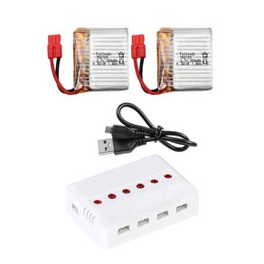 SYMA X21W X21 드론배터리 드론부품 모터, 16. (X21) 380mah2개+6in1충전, 1개