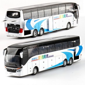 132 합금 풀백 버스 모델 모조 더블 관광 플래시 장난감 차량, [10] skybus s, 1개