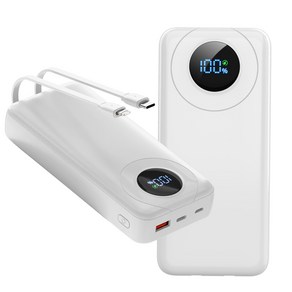 LUODONG 대용량 보조배터리 30000mAh PD 22.5W QC3.0 고속충전 LED 잔량 표시 멀티포트