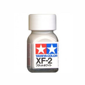 (80302) 타미야 에나멜 도료 XF-2 플랫 화이트 무광 10ml, 1개