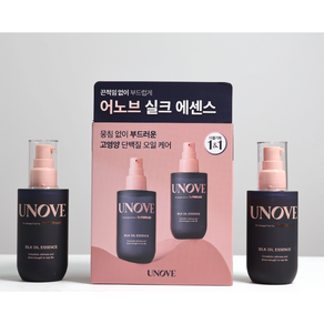 [정품] ++-++ 1+1 어노브 --------- 실크 오일  헤어 에센스  더블 기획세트 (70ml+70ml) 웜페탈향, 140ml, 1개