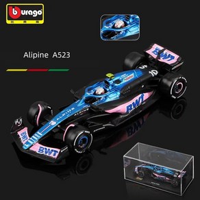 자동차 다이캐스트 Bbuago 1:43 알파인 F1 팀 2023 A523 10 Piee Gasly 31 에스테반 오콘, 1) A523 10, 1개