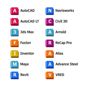 오토캐드 맥스 퓨전360 인벤터 레빗 마야 Autodesk AutoCAD Revit Inventor Maya 3DS Max 온라인 구독권